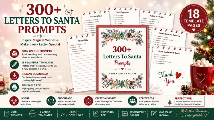 300 Creative Letters to Santa Prompts
