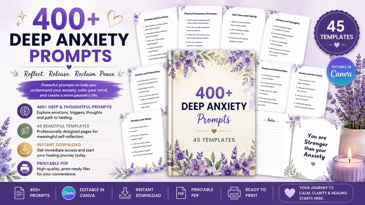 400 Deep Anxiety Prompts for Mindfulness