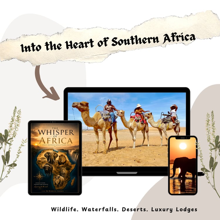 Southern Africa travel e-book, Botswana safari guide, Victoria Falls e-book, Namibia travel guide, African luxury travel, safari travel e-book, Africa bucket list destinations