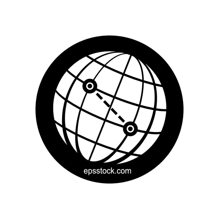 digital navigation symbol, black isolated vector silhouette