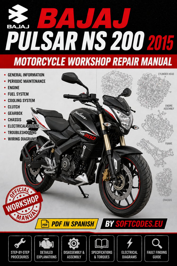 Bajaj Pulsar NS 200 2015 Motorcycle Workshop Repair Manual PDF