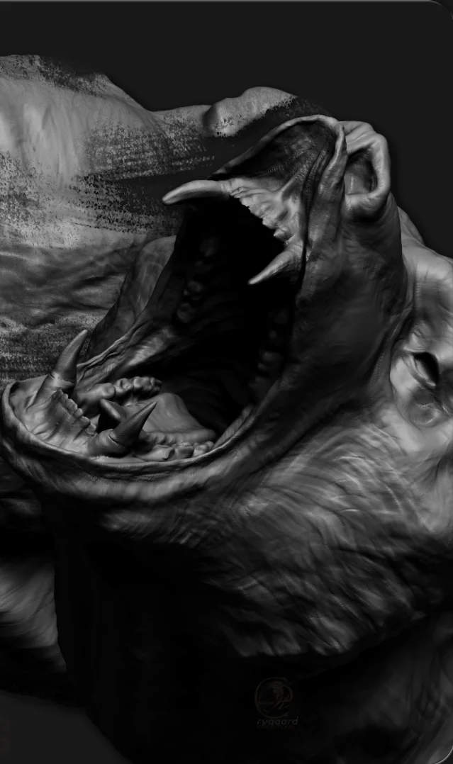 - animal frontal sculpt - 3DCoat