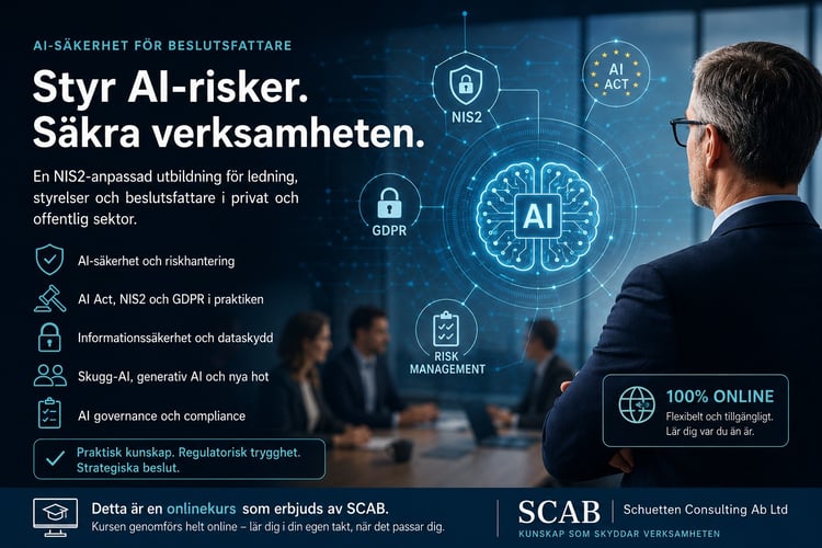 AI-säkerhetskurs för beslutsfattare i privat och offentlig sektor