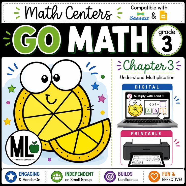 Go Math Chapter 3 Centers | Understand Multiplication | Printable & Digital Activities
