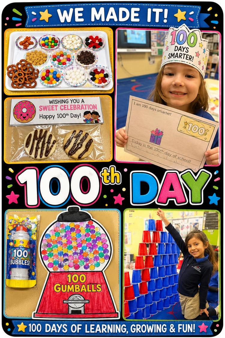 100th Day of School Activities | Math & Literacy Centers and Stations