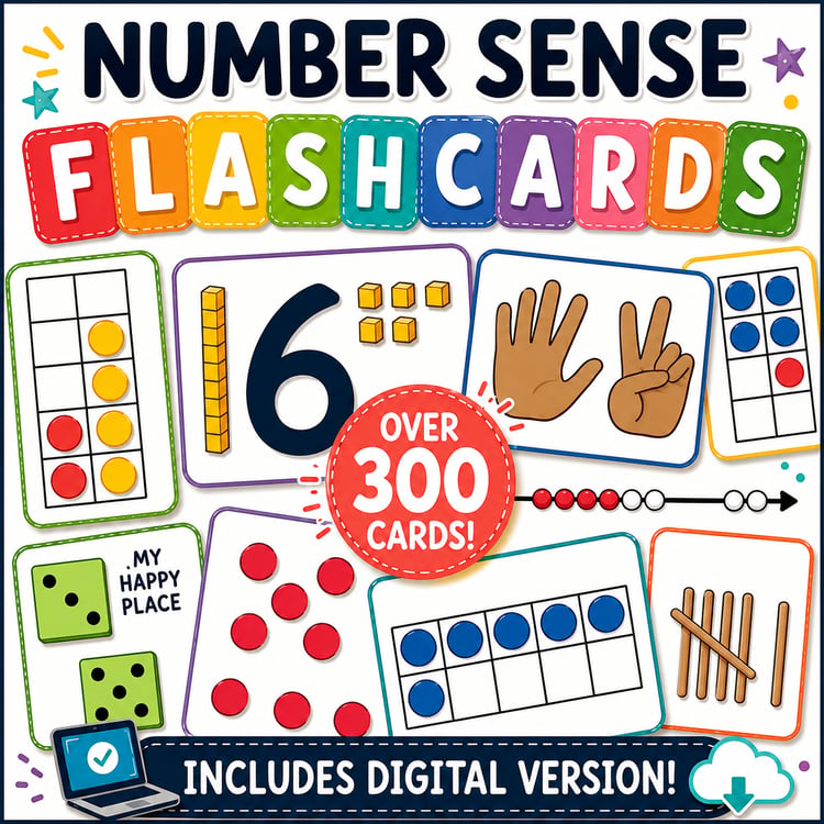 Subitizing Cards & Slides | Number Sense Dot Cards, Ten Frames & Math Flash Cards
