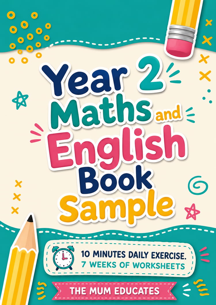 Daily Grade 2 Math & English Revision Book | Practice Worksheets & Review Activities