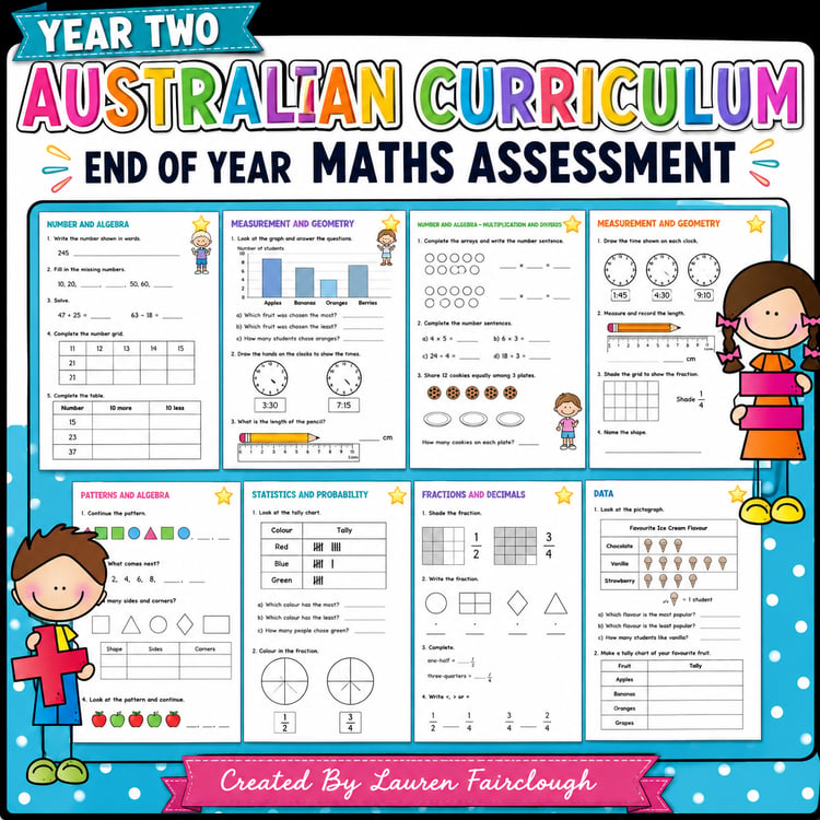 Year 2 Maths Assessment Test | Australian Curriculum Maths Review & Practice