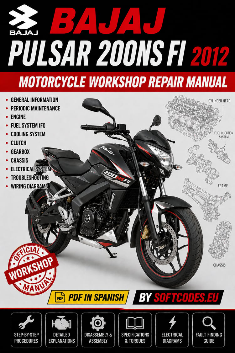 Bajaj Pulsar 200NS FI 2012 Motorcycle Workshop Repair Manual PDF