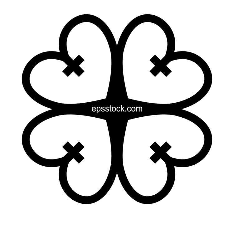 Nyame Dua symbol, black isolated vector silhouette