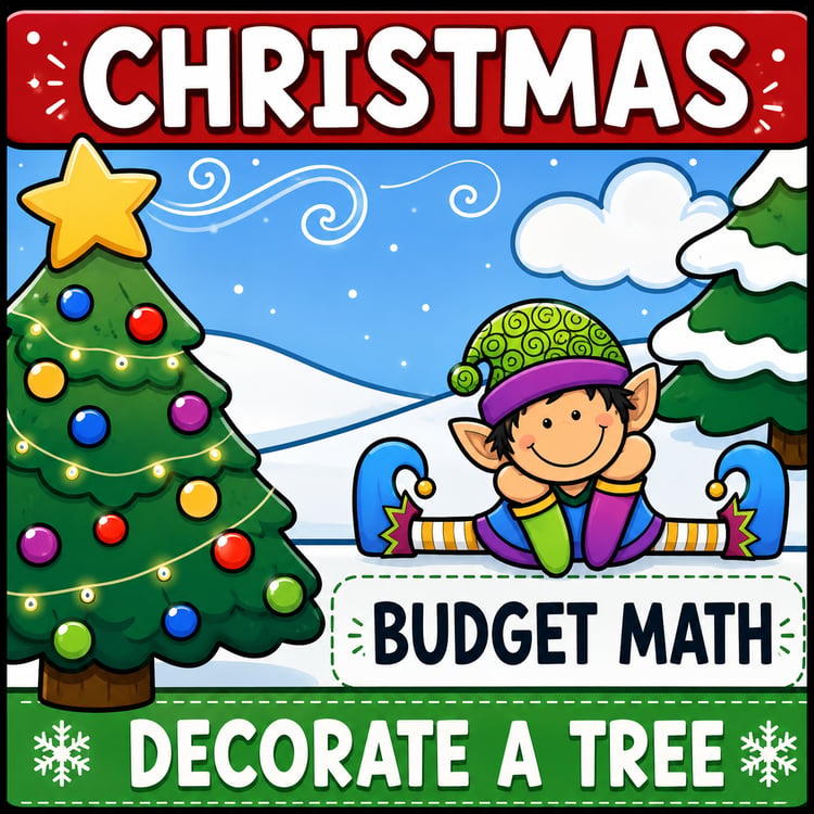 Christmas Tree Budget Activity | Special Education Life Skills Money Math Shopping Task