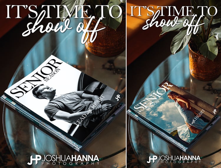 Customizable marketing ads for photographers.  Showcase images on sample magazine covers and spreads for eye catching promos.