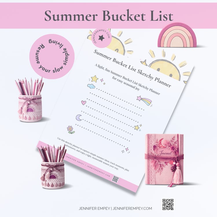 Summer Bucket List Sketchy Planner