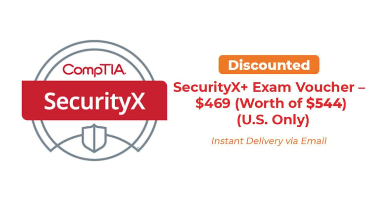 CompTIA SecurityX exam voucher for only $469