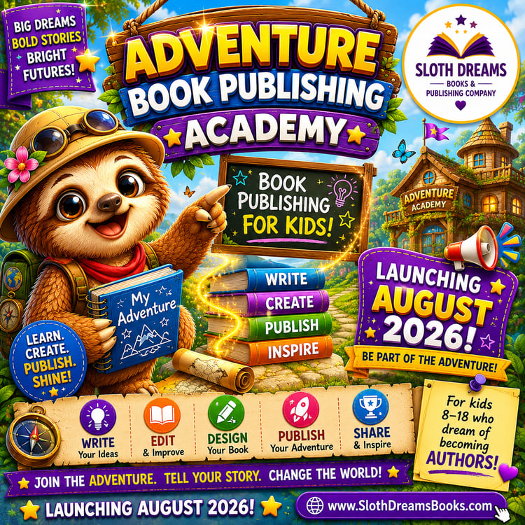Sammy's Adventure Publishing Academy for Kids 8-17 by Sloth Dreams Books & Publishing Company