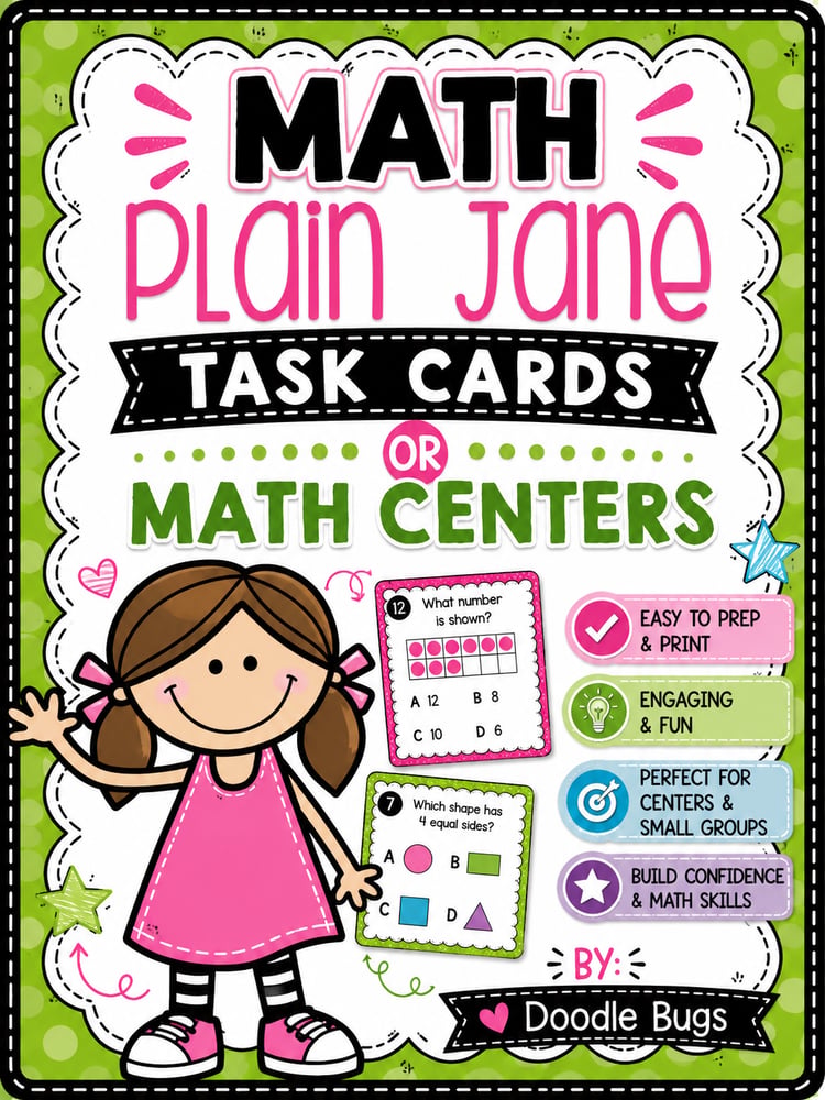 Plain Jane Math Centers | 35 Math Centers & Task Cards Activities
