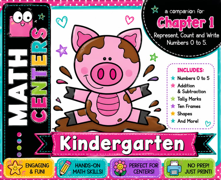 Go Math Centers Chapter 1 | Represent, Count & Write Numbers 0–5 | Print & Distance Learning