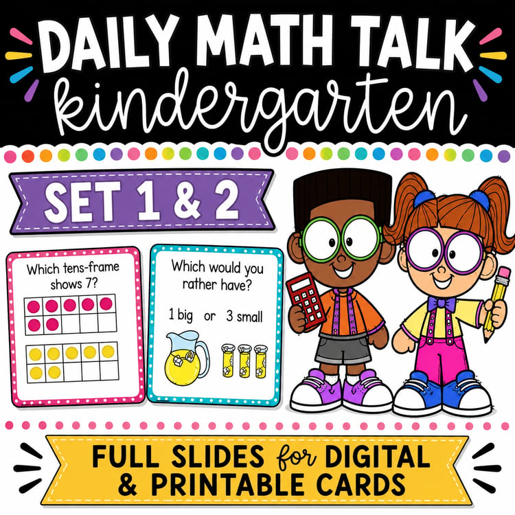 Kindergarten Math Talks Set 1 & 2 | Number Sense & Mental Math Activities