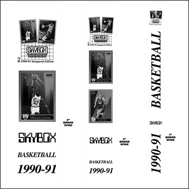 1990-91 Skybox Basketball Cards Binder Inserts