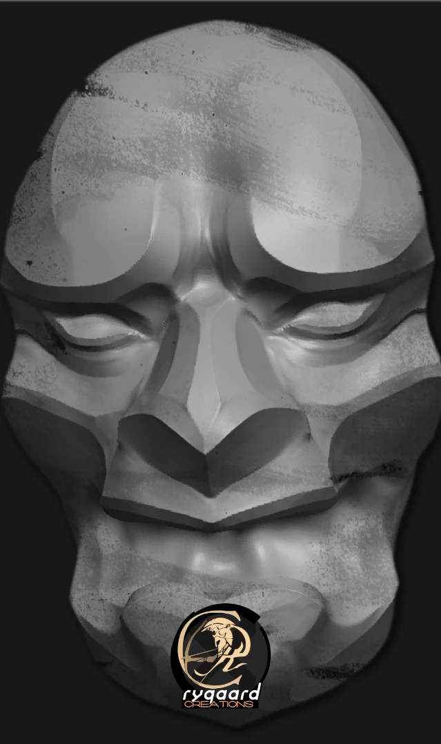 rygaard level brush pack - mask frontal sculpt - 3DCoat