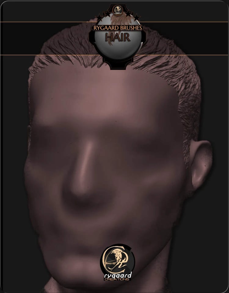 rygaard hair brush pack - 3DCoat