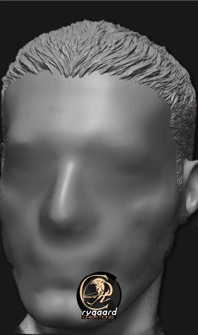rygaard hair brush pack - style hair frontal sculpt - 3DCoat