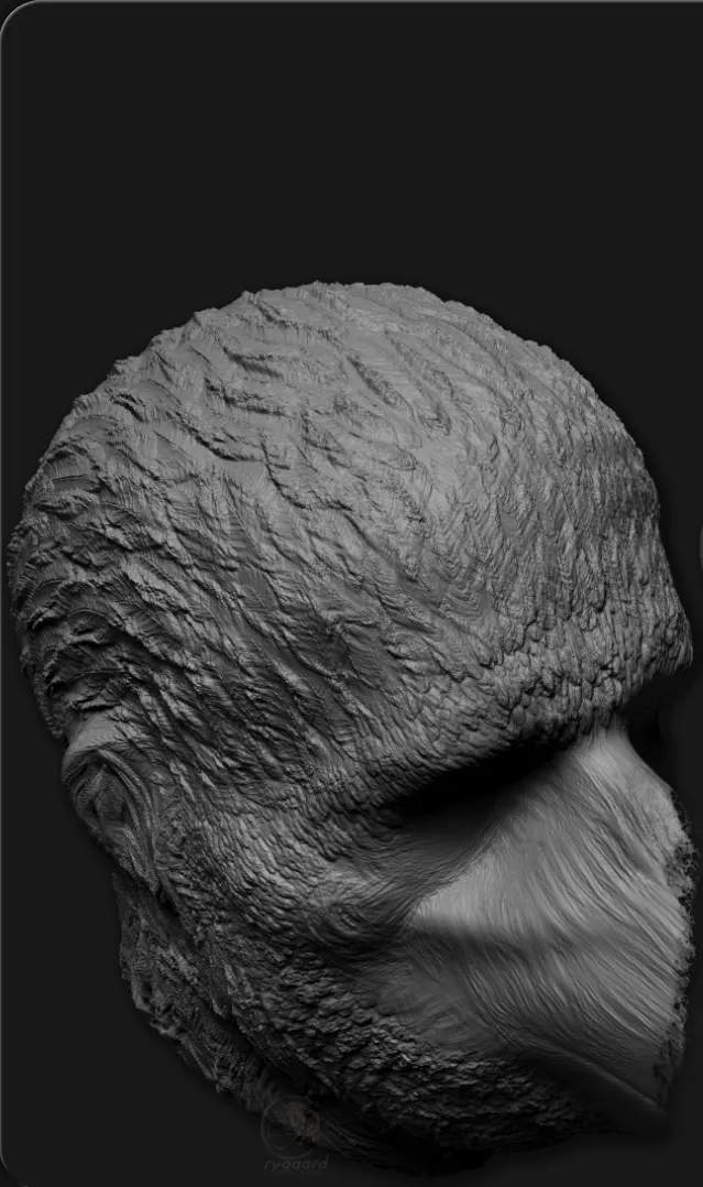 rygaard feather and fur brush pack - different styles hair and fur 3/4 sculpt - 3DCoat