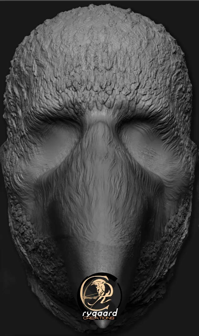 rygaard feather and fur brush pack - different styles hair and fur frontal sculpt - 3DCoat
