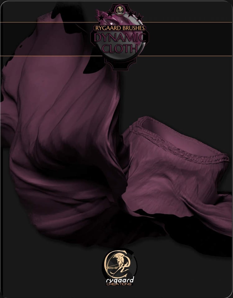 Rygaard Dynamic Cloth brush pack - 3DCoat