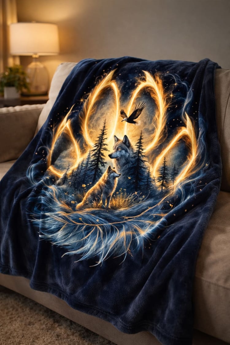 Wilderness Vision Microfleece Blanket – Cozy Nature Throw