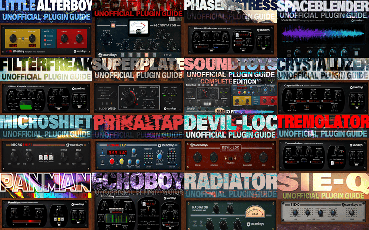 Soundtoys plugin guide covers — Little AlterBoy, Decapitator, EchoBoy, Crystallizer, SpaceBlender, PanMan & more