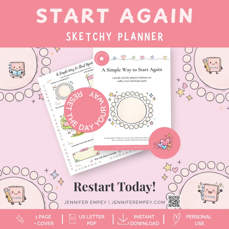 Start Again Sketchy Planner