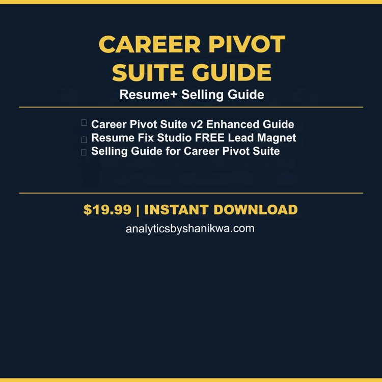 Career Pivot Suite Guide — ATS-Friendly Resume + Job Search Toolkit