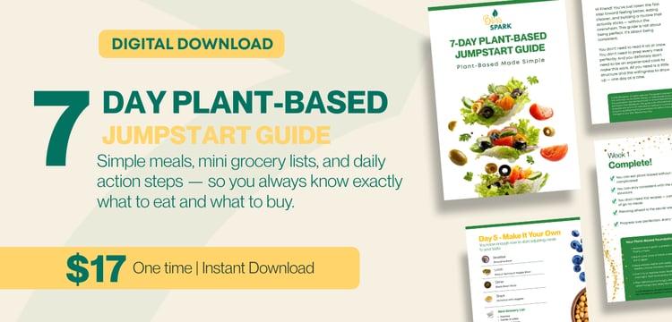 BlissSpark 7-Day Plant-Based Jumpstart Guide — beginner-friendly meal plan PDF for busy women