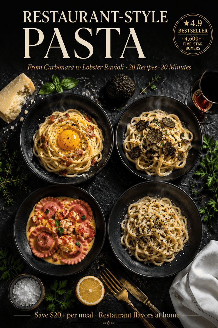 Italian Pasta Recipes PDF – 12 Restaurant-Style Dinners in 20 Minutes