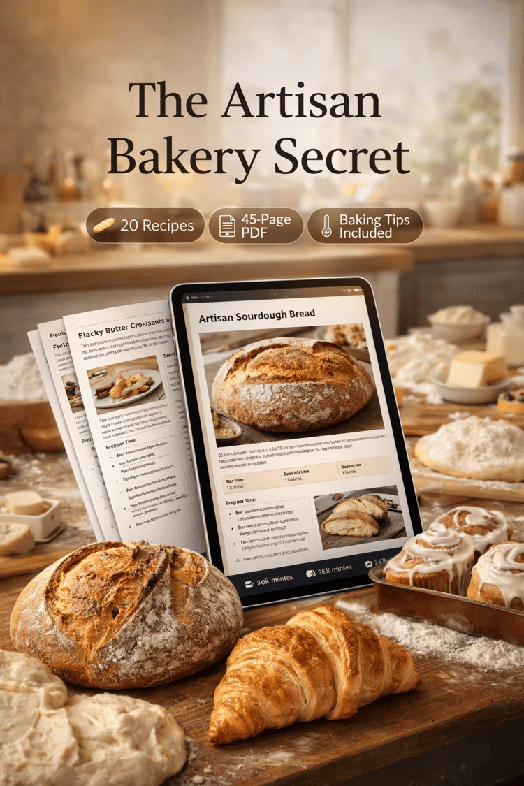 Artisan Bakery Cookbook PDF: 20 Sourdough, Pastries & Bread Recipes for Home Bakers