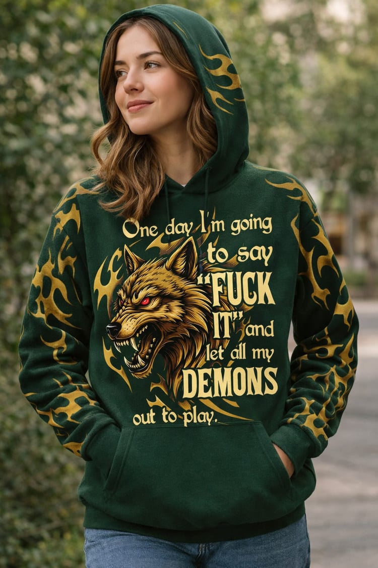 Let Demons Out to Play Female Hoodie – Dark Aesthetic
