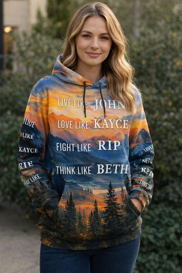 Yellowstone All Over Print Female Hoodie – Western Style
