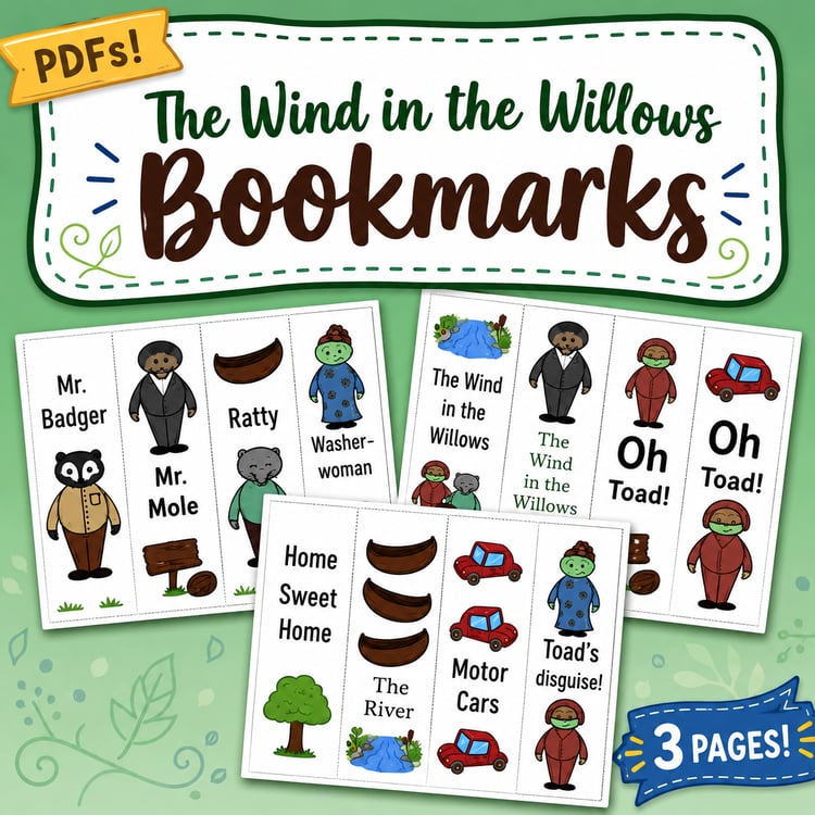 The Wind in the Willows Bookmarks | Printable Reading Companion Bookm