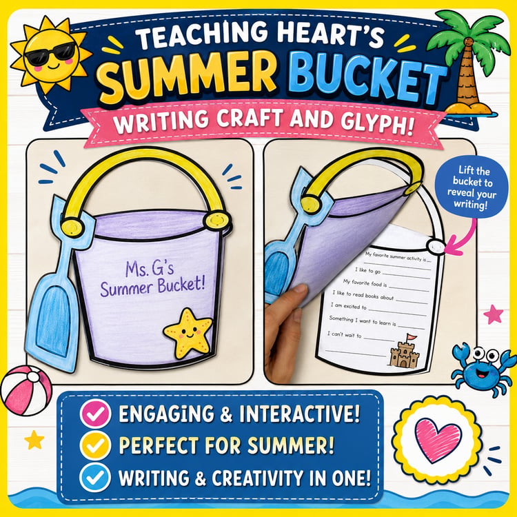 Summer Bucket List Glyph & Writing Activity | End-of-the-Year Reflection Project