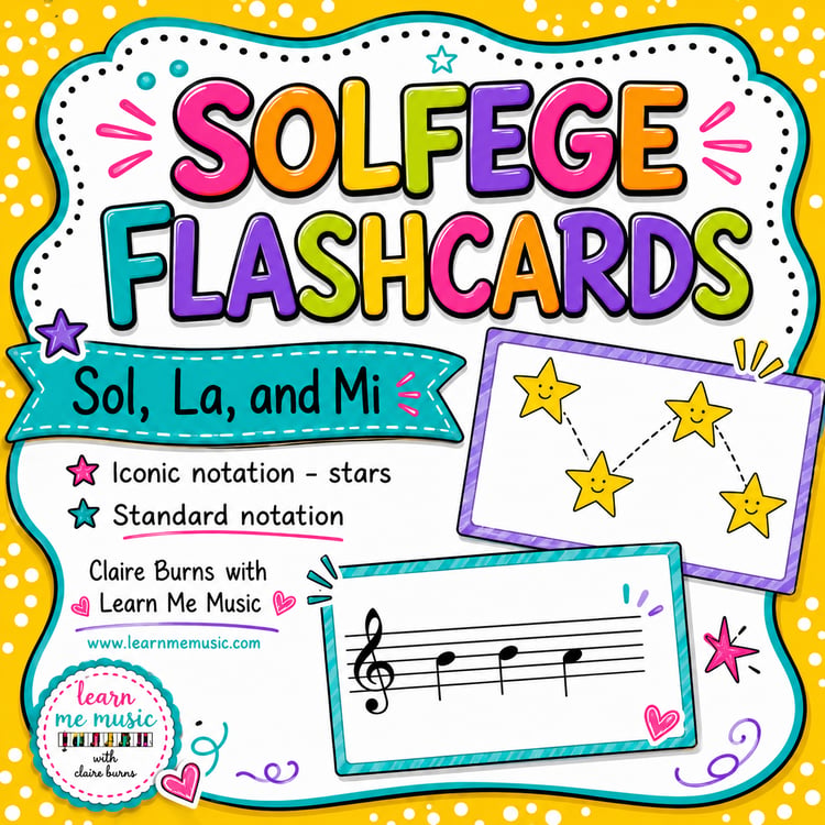 Solfege Sight-Reading Cards | Sol, La & Mi Music Literacy Activities