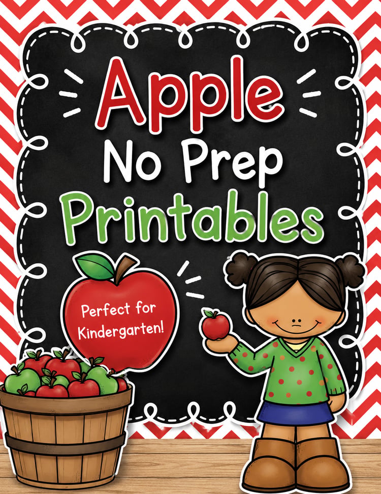 Apple No-Prep Printables | Literacy & Math Activities for Early Learners
