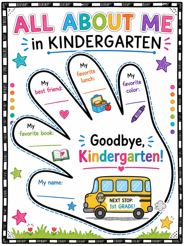 End-of-the-Year Activities | Kindergarten Memory Book & Reflection Pages