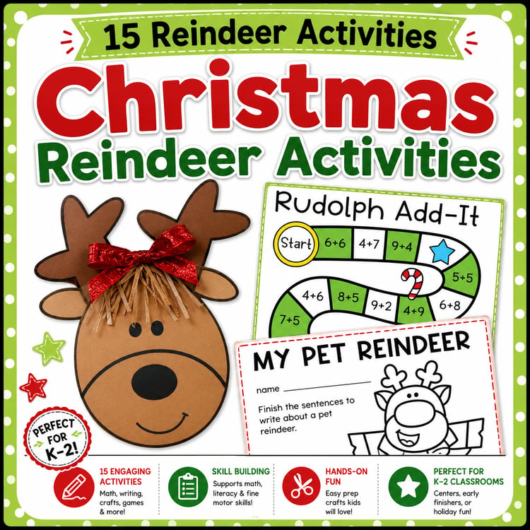 Christmas Reindeer Activities & Craft | Holiday Learning & Creative Fun