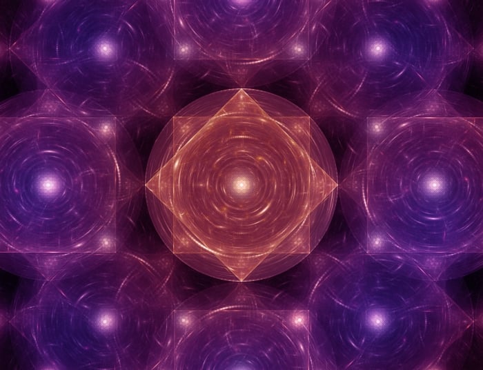 Glowing Colorful Sacred Geometry Background Wallpaper