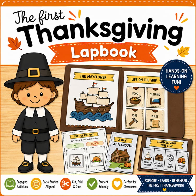 Thanksgiving Activities Lapbook | Compare & Contrast Thanksgiving Learning Activities