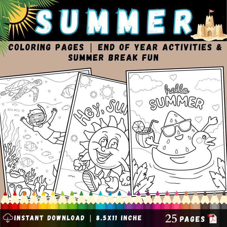 beach coloring pages printable pdf