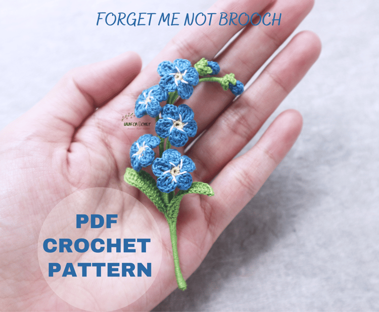 forget me not crochet pattern by lalafcrochet