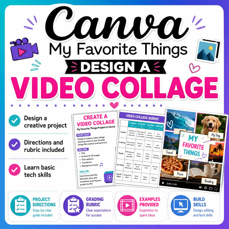 Canva Video Collage Project – Create a “My Favorite Things” MP4 Video