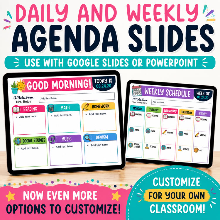 Daily & Weekly Agenda Slides | Editable Google Slides™ & PowerPoint Templates